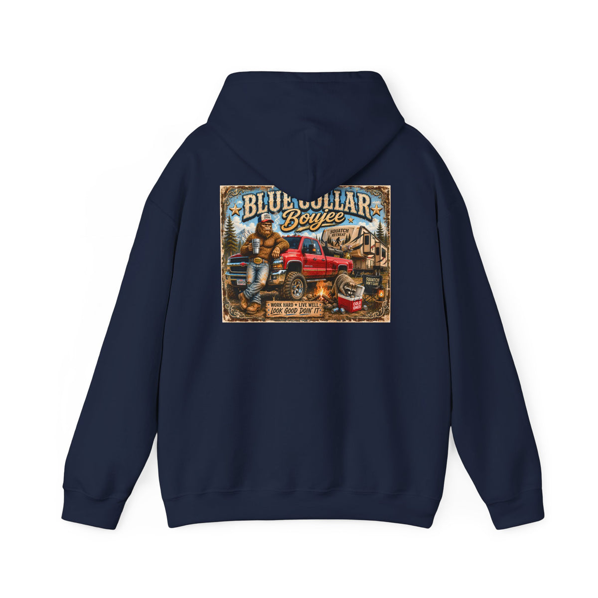 Blue Collar Boujee Trades Man Hardworking Hoodie