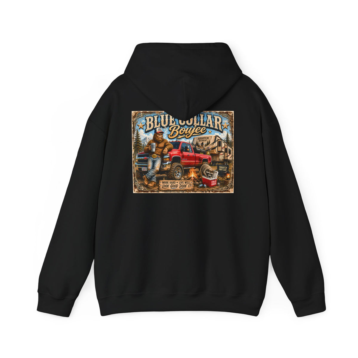 Blue Collar Boujee Trades Man Hardworking Hoodie