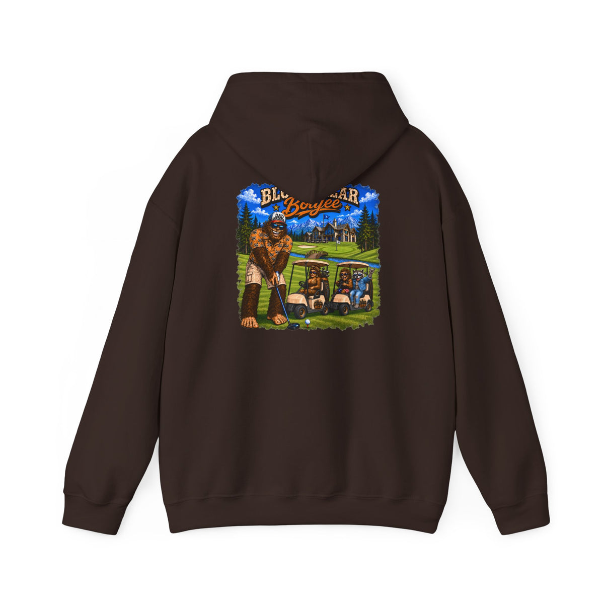 Bigfoot Golfer hoodie | Graphic Hoodie, Sasquatch Golf Course Design