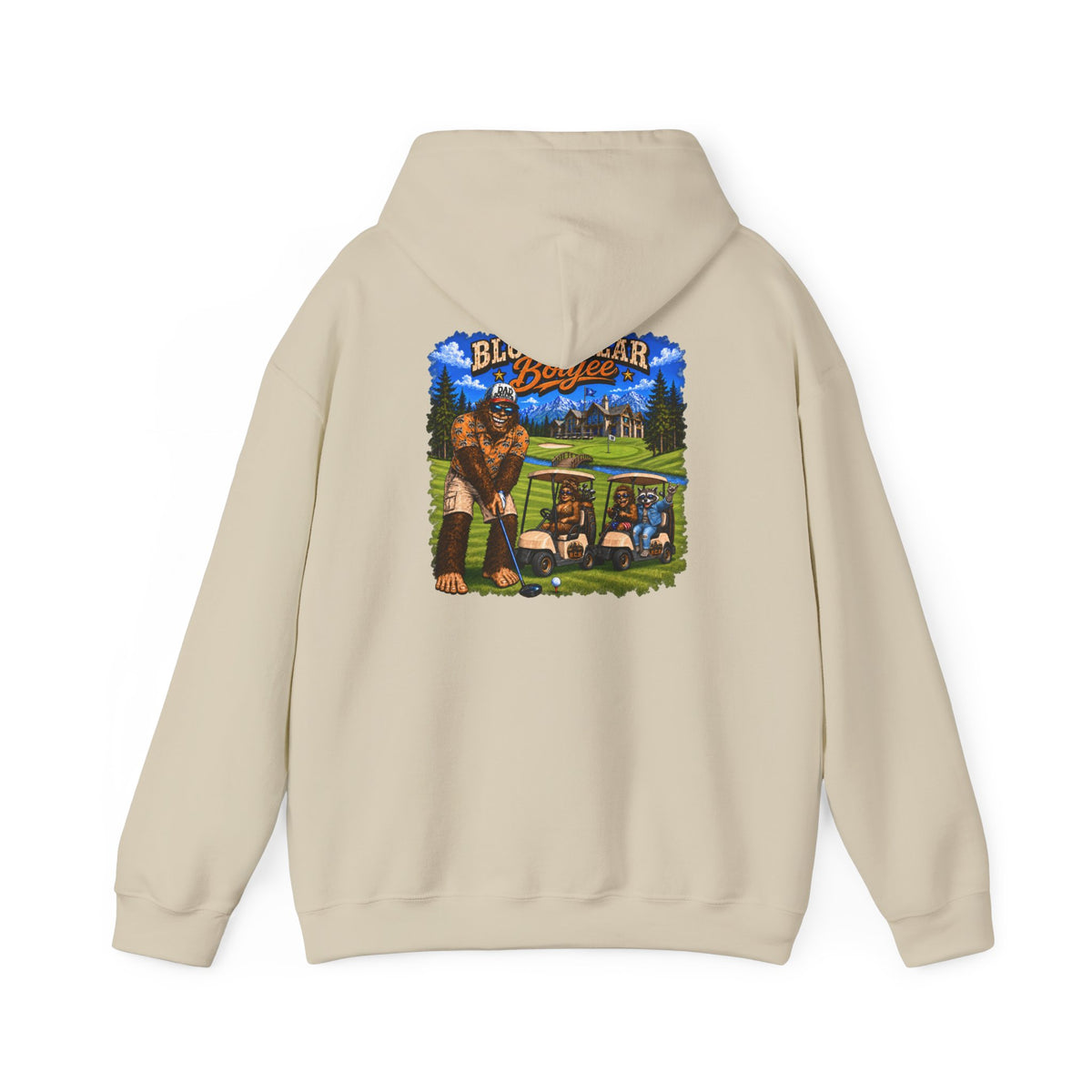 Bigfoot Golfer hoodie | Graphic Hoodie, Sasquatch Golf Course Design