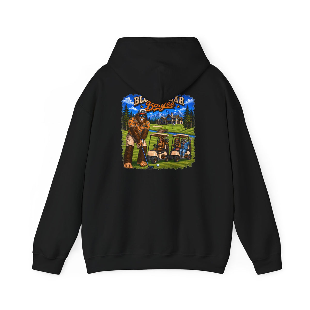 Bigfoot Golfer hoodie | Graphic Hoodie, Sasquatch Golf Course Design