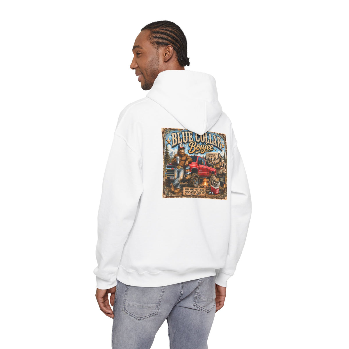 Blue Collar Boujee Trades Man Hardworking Hoodie