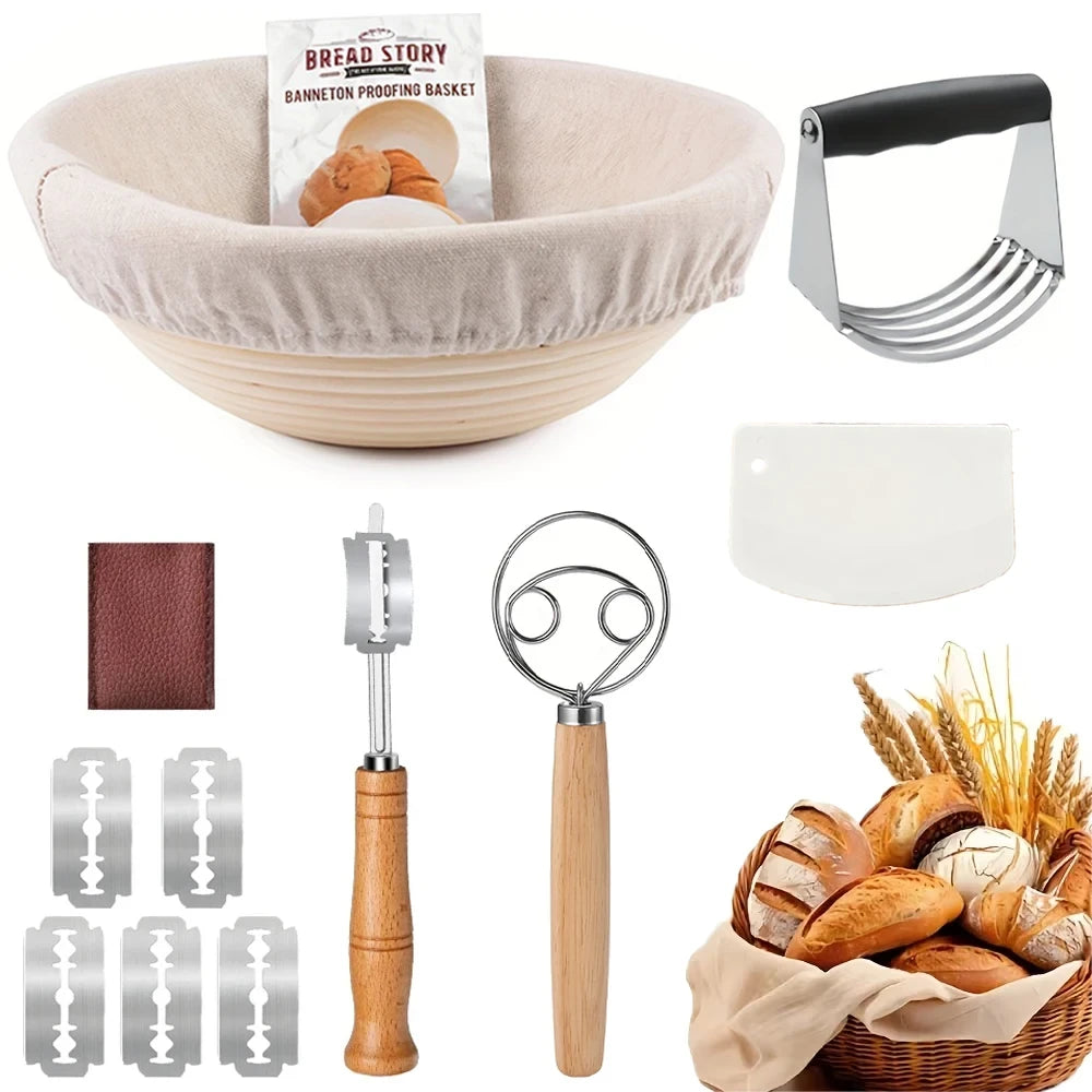 Sourdough Bread Proofing Basket Set