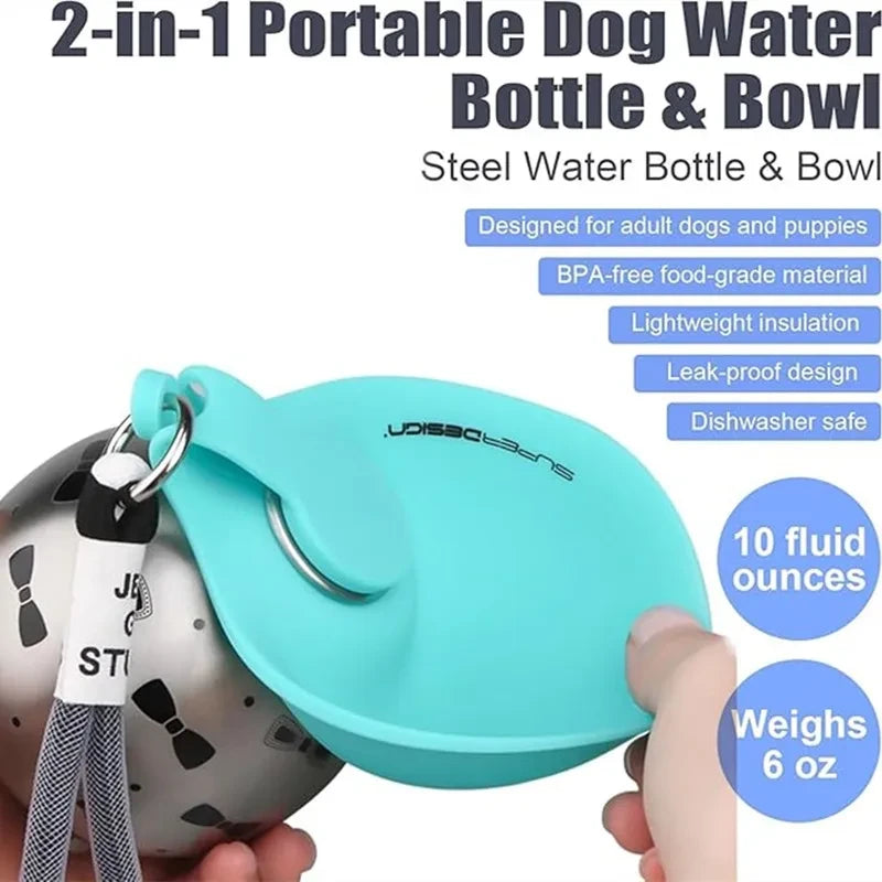 Portable Stainless Steel Dog Water Bottle