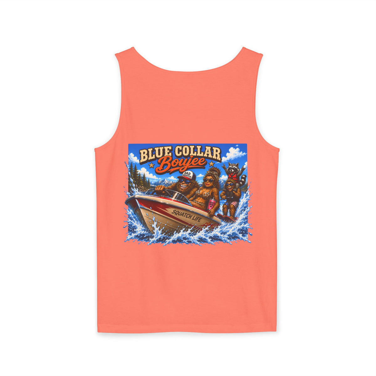 Blue Collar Bouyee Boat Tank Top | Graphic Summer Fishing Workboat Design