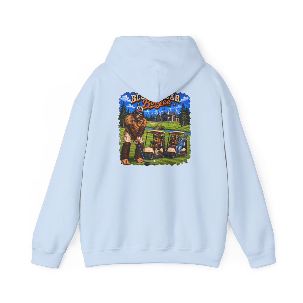 Bigfoot Golfer hoodie | Graphic Hoodie, Sasquatch Golf Course Design