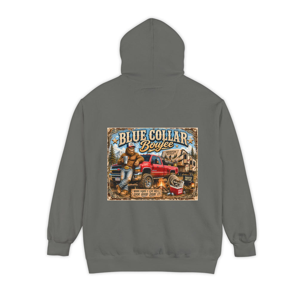 Blue Collar Hoodie Blue Collar Boujee Mens Hoodie Truck Camping Sweatshirt Tradesman Gift for Him Workwear Gift