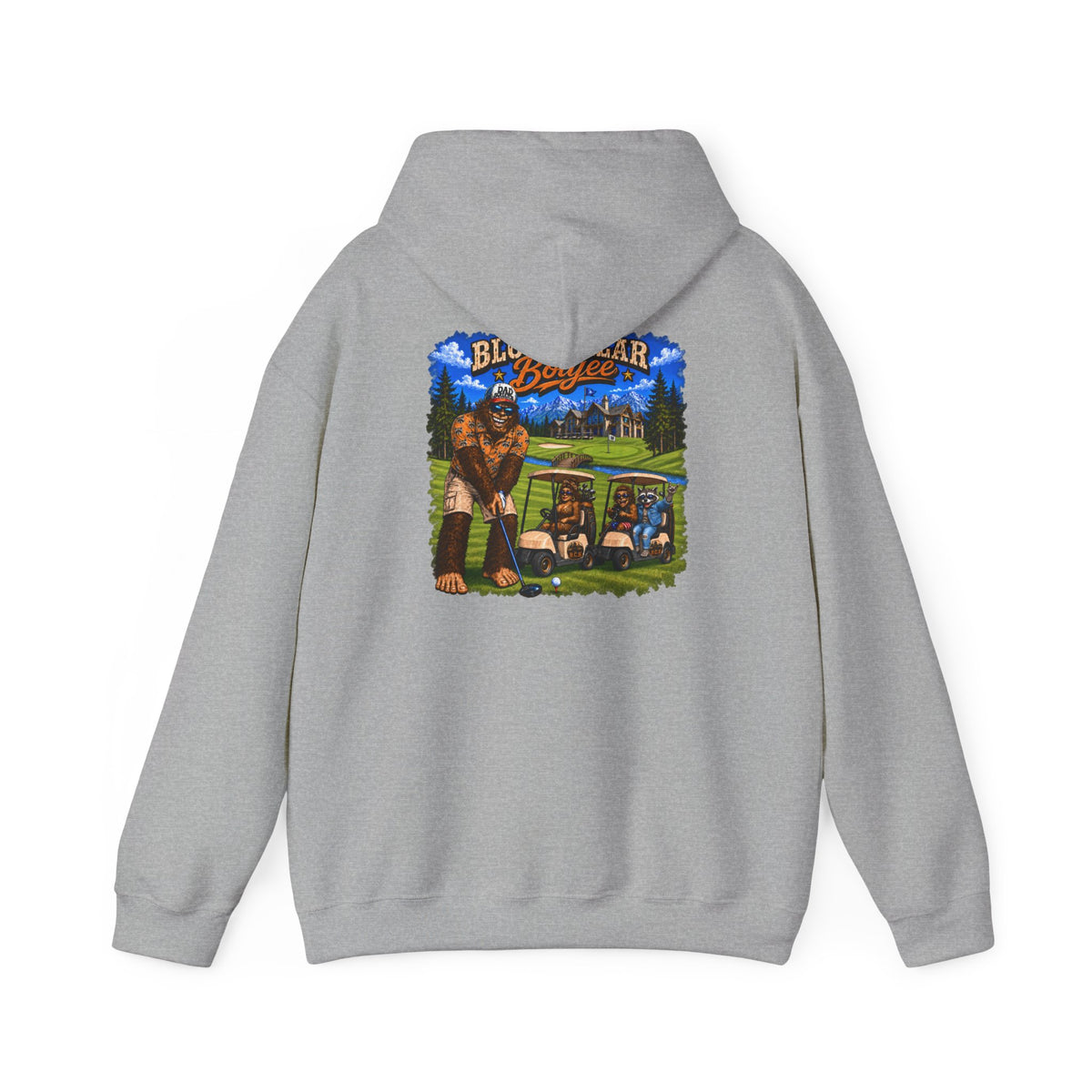 Bigfoot Golfer hoodie | Graphic Hoodie, Sasquatch Golf Course Design