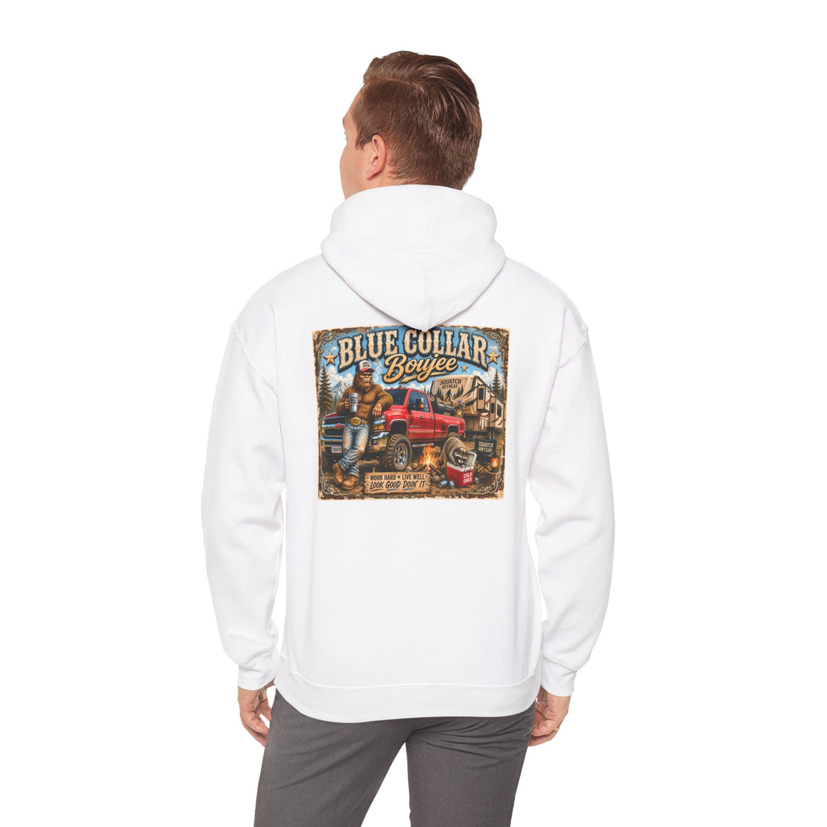 Blue Collar Boujee Trades Man Hardworking Hoodie