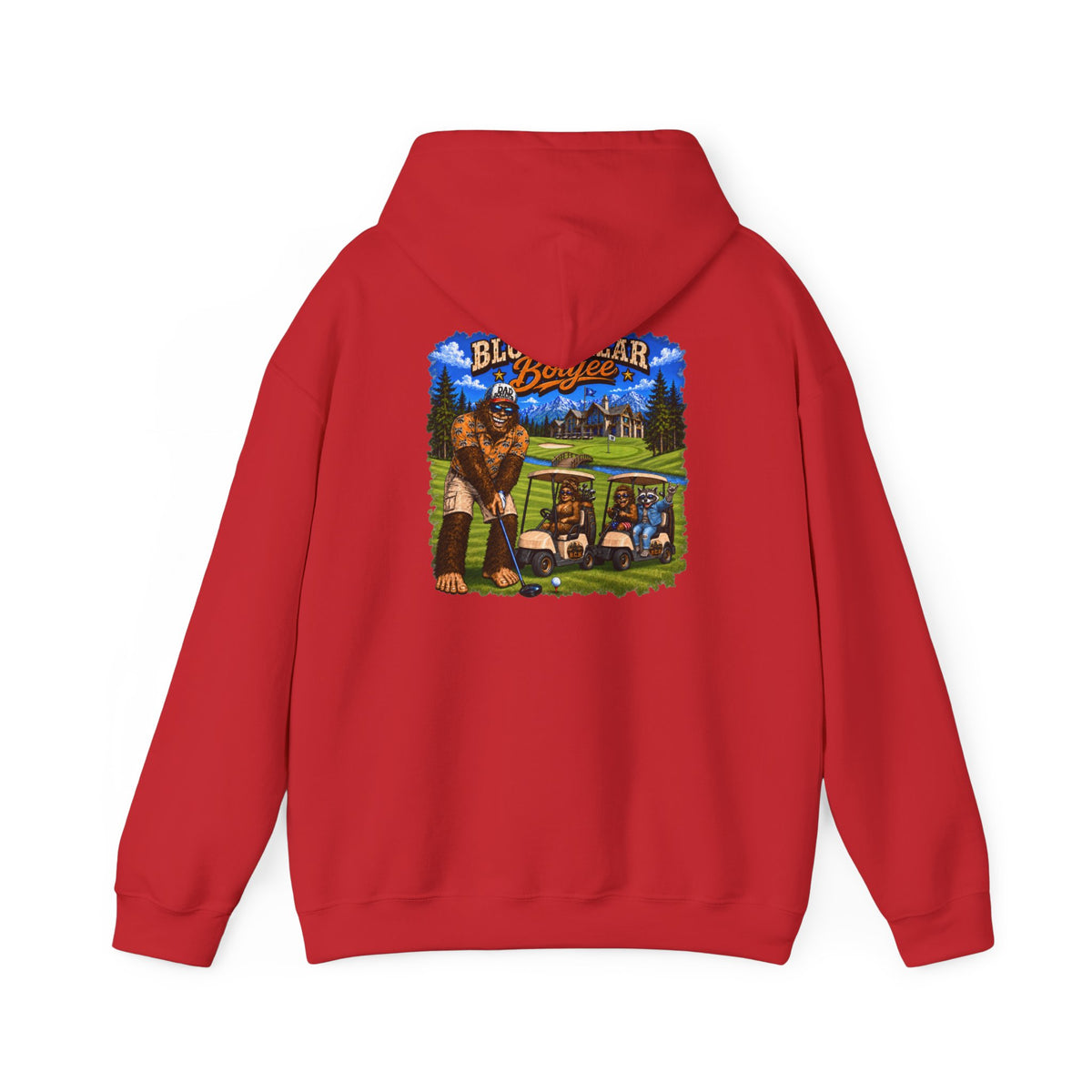 Bigfoot Golfer hoodie | Graphic Hoodie, Sasquatch Golf Course Design
