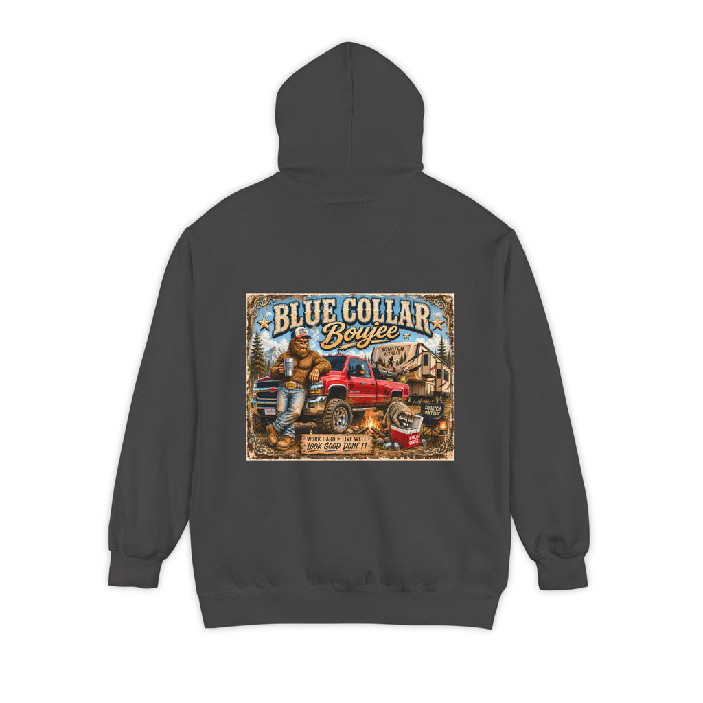 Blue Collar Hoodie Blue Collar Boujee Mens Hoodie Truck Camping Sweatshirt Tradesman Gift for Him Workwear Gift