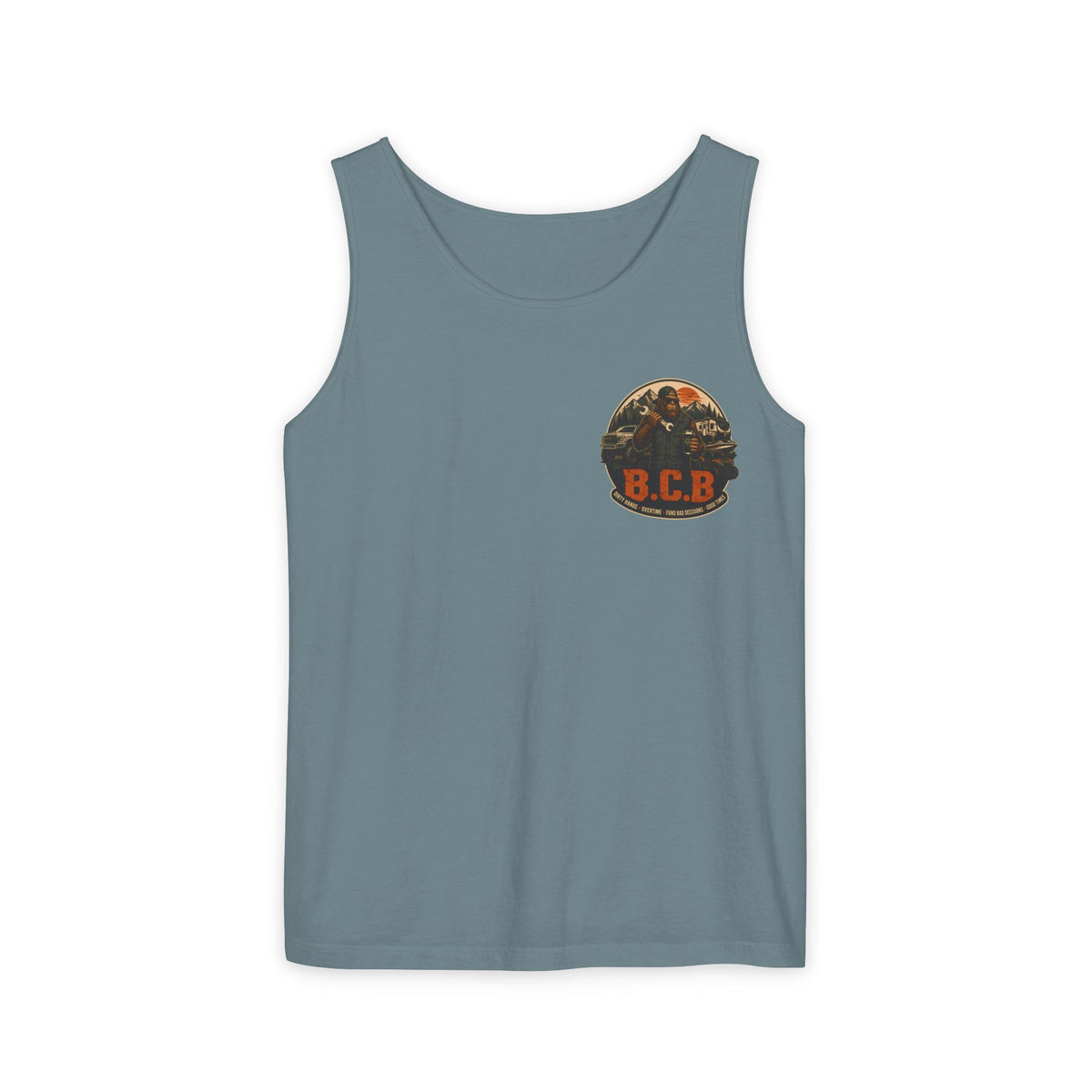 Blue Collar Bouyee Boat Tank Top | Graphic Summer Fishing Workboat Design